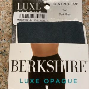 BERKSHIRE control top tall dark gray tights NWT